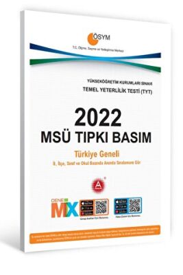 A Yayınları 2022 MSÜ Tıpkı Basım Deneme Kitapçığı - 1