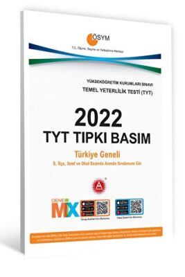 A Yayınları 2022 TYT Tıpkı Basım Deneme Kitapçığı - 1