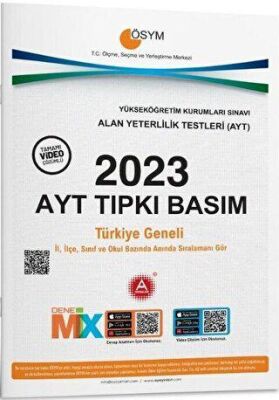 A Yayınları AYT Tıpkı Basım Çıkmış Sorular - 1