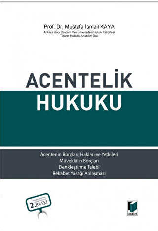 Acentelik Hukuku - Adalet Yayınevi
