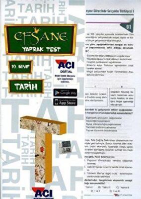 Açı Yayınları 10. Sınıf Tarih Efsane Çek Kopart Yaprak Test - 1