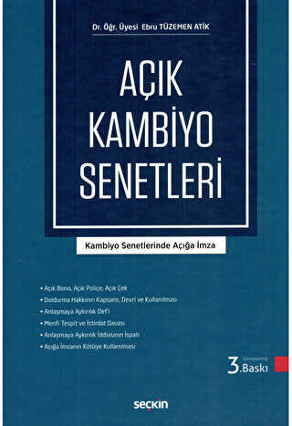 Açık Kambiyo Senetleri - Seçkin Yayıncılık