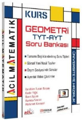 Acil Yayınları TYT AYT Geometri Kurs Soru Bankası - 1