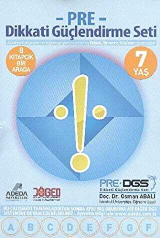 Adeda PRE Dikkati Güçlendirme Seti 1. Sınıf 7 Yaş - Adeda Yayınları