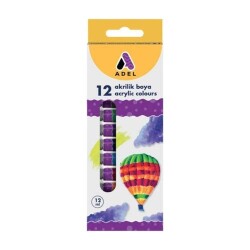 Adel 12 Ml Tüp Akrilik Boya 12 Li - Adel
