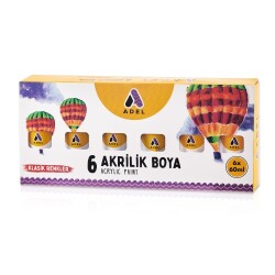 Adel Akrilik Boya 60 Ml Klasik Renkler 6 Lı - 4