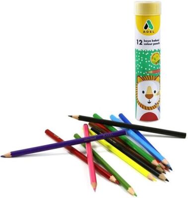 Adel Kuru Boya Kalemi 12 Renk Tüp - 2