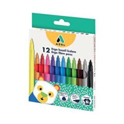 Adel Ergo Keçeli Kalem 12`li - Adel