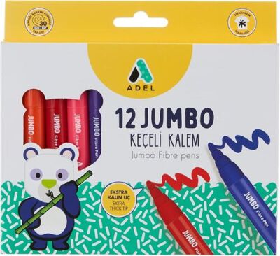 Adel Jumbo Keçeli Kalem 12 Renk - 1