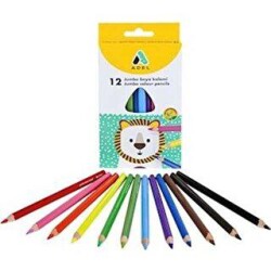 Adel Jumbo Üçgen Boya Kalemi 12 Renk - Adel