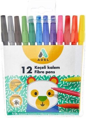 Adel Keçeli Kalem 12 Renk - 1