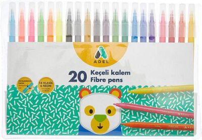 Adel Keçeli Kalem 20 Renk - 1