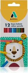 Adel Kuru Boya Tam Boy Karton Kutu 12 Renk - Adel