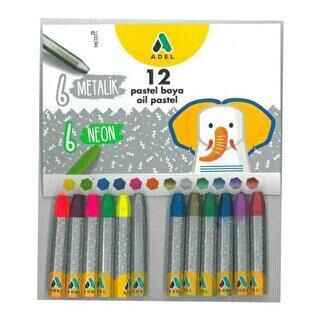 Adel Pastel Boya 6 Renk Metalik 6 Renk Fosforlu - 1