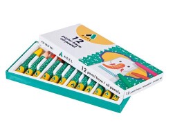 Adel Pastel Boya Karton Kutu Köşeli 12`li - Adel