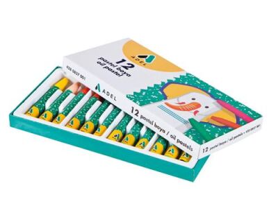 Adel Pastel Boya Karton Kutu Köşeli 12`li - 1