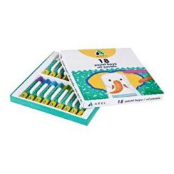 Adel Pastel Boya Karton Kutu Köşeli 18 Renk - Adel