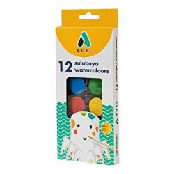 Adel Sulu Boya Büyük Boy 12 Renk - Adel