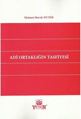 Adi Ortaklığın Tasfiyesi - 1