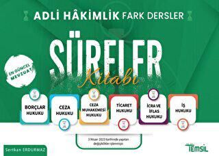 Adli Hakimlik Fark Dersler Süreler Kitabı - 1