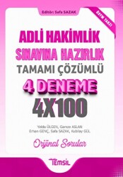Temsil Kitap Adli Hakimlik Sınavına Hazırlık Tamamı Çözümlü 4 Deneme - Temsil Kitap