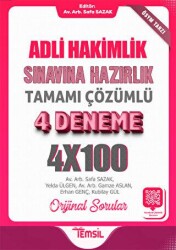 Temsil Kitap Adli Hakimlik Sınavına Hazırlık Tamamı Karekod Çözümlü 4 Deneme - Temsil Kitap