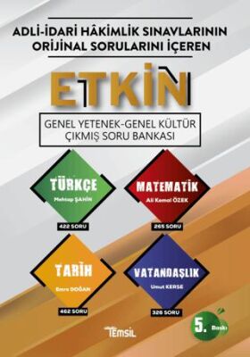 Adli-İdari Hakimlik Sınavlarının Orijinal Sorularını İçeren - Etkin Genel Yetenek-Genel Kültür Çıkmış Soru Bankası - 1