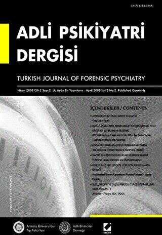Adli Psikiyatri Dergisi – Cilt:2 Sayı:2 Nisan 2005
