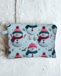 Aduşka Kumaş Tablet Kılıfı 30x22cm - Kardan Adam - 2