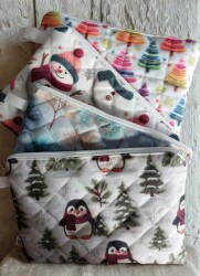 Aduşka Kumaş Tablet Kılıfı 30x22cm - Penguen - 4