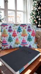 Aduşka Kumaş Tablet Kılıfı 30x22cm - Renkli Ağaçlar - 2