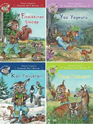 Afacan Tavşan`la Ormanda Dört Mevsim 4 Kitap Set