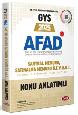 AFAD Santral Memuru, Satınalma Memuru ile V.H.K.İ. 2025 GYS Konu Anlatımlı - 1