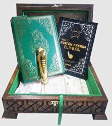 Ahşap Cami Boy Kalem Kur`an-ı Kerim Seti V 6.1 - Lüks Ahşap Kutu TS036 - Ayfa Basın Yayın