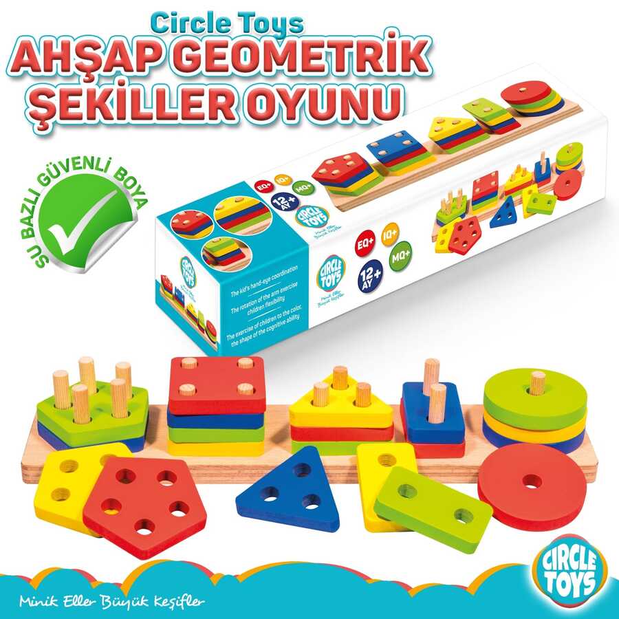 Ahşap Geometrik Şekiller 5`li - 2