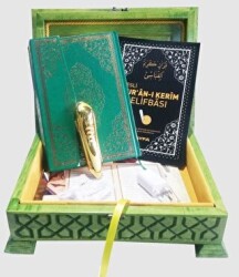 Ahşap Rahle Boy Kalem Kur`an-ı Kerim Seti V 6.1 - Lüks Ahşap Kutu TS035 - Ayfa Basın Yayın