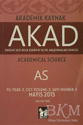 Akad Akademik Kaynak Dergisi Sayı: 5 - 1