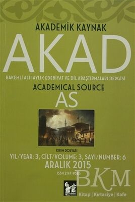 Akad Akademik Kaynak Dergisi Sayı: 6 - 1