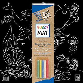 Funny Mat Black Okyanus - Tebeşirli - 1