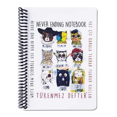 Tükenmez Not Defteri-4 Ressam Kediler - Akademi Çocuk