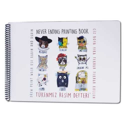 Ressam Kediler Tükenmez Resim Defteri - Akademi Çocuk