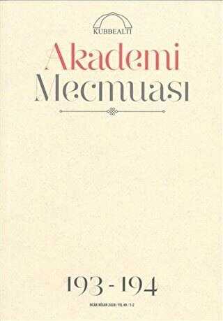 Akademi Mecmuası Sayı: 193-194 Kasım - Aralık 2019