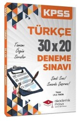 Akademik Masa KPSS Türkçe 30x20 Deneme - Akademik Masa