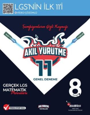 Akıl Yürütme Yayınları 8. Sınıf LGS Matematik 11 Genel Deneme - 1