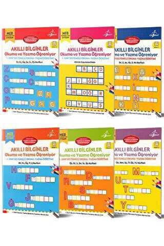 Akıllı Bilginler Etkinliklerle Okuma ve Yazma Öğreniyorum Serisi 6 Kitap Takım - Çocuk Gezegeni