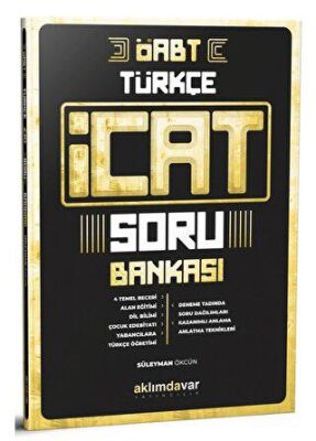Aklımdavar Yayıncılık ÖABT Türkçe Öğretmenliği İcat Soru Bankası - 1