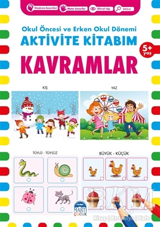 Kavramlar 5+ Yaş - Okul Öncesi ve Erken Okul Dönemi Aktivite Kitabım - 1