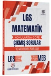 Alan Yayınları 8. Sınıf LGS Matematik Konularına Göre Çıkmış Sorular - Alan Yayınları