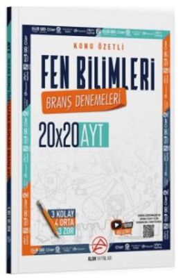 Alan Yayınları AYT Fen Bilimleri Konu Özetli 20 x 20 Branş Denemeleri - 1