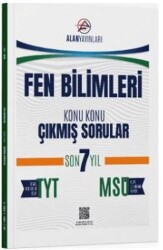 Alan Yayınları TYT MSÜ Fen Bilimleri Konu Konu Çıkmış Sorular Son 7 Yıl - Alan Yayınları